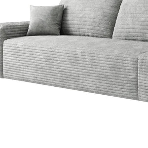 HomeRoots 135" Camel Corduroy Modular Sofa - Luxurious Compression Foam Comfort with 6 Toss Pillows Included! 712971
