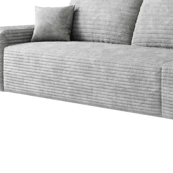HomeRoots 135" Camel Corduroy Modular Sofa - Luxurious Compression Foam Comfort with 6 Toss Pillows Included! 712971