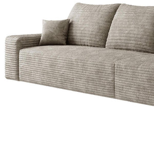 HomeRoots 107" Luxurious Camel Corduroy Modular Sofa with Ottoman & 7 Pillows for Ultimate Comfort & Style 712981