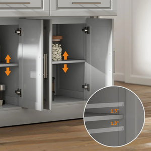 English Elm Kitchen Rolling Island Cart with Stainless Steel Top Spice Knife and Towel Storage T3971S00053