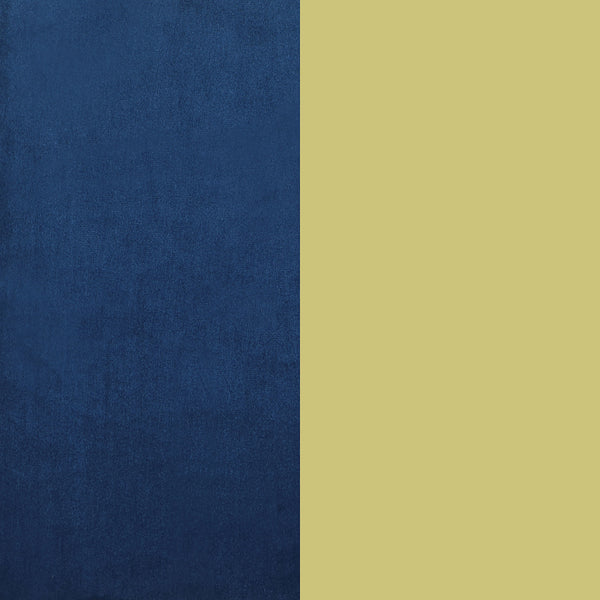 English Elm Marsden Sophia Blue Velvet Recessed Arm Sofa with Inverted Camel Back, Vertical Channels, Gold Legs B062P357811