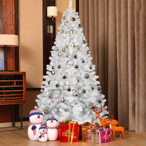 HomeRoots 6' White Full Pine Christmas Tree - Elegant Snowy Décor, Easy Setup & Lush Design for Every Space 713020
