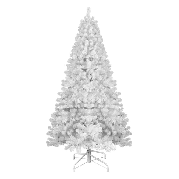 HomeRoots 6' White Full Pine Christmas Tree - Elegant Snowy Décor, Easy Setup & Lush Design for Every Space 713020
