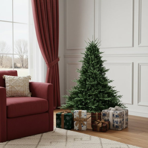 HomeRoots 6' Full Pine Christmas Tree – Lifelike, Easy-Setup Decor for Holiday Charm in Any Room or Office 713026