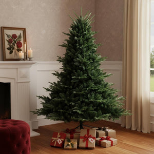 HomeRoots 7' Full Pine Christmas Tree - Lifelike Artificial Holiday Tree with Dense Foliage & Easy Setup 713027