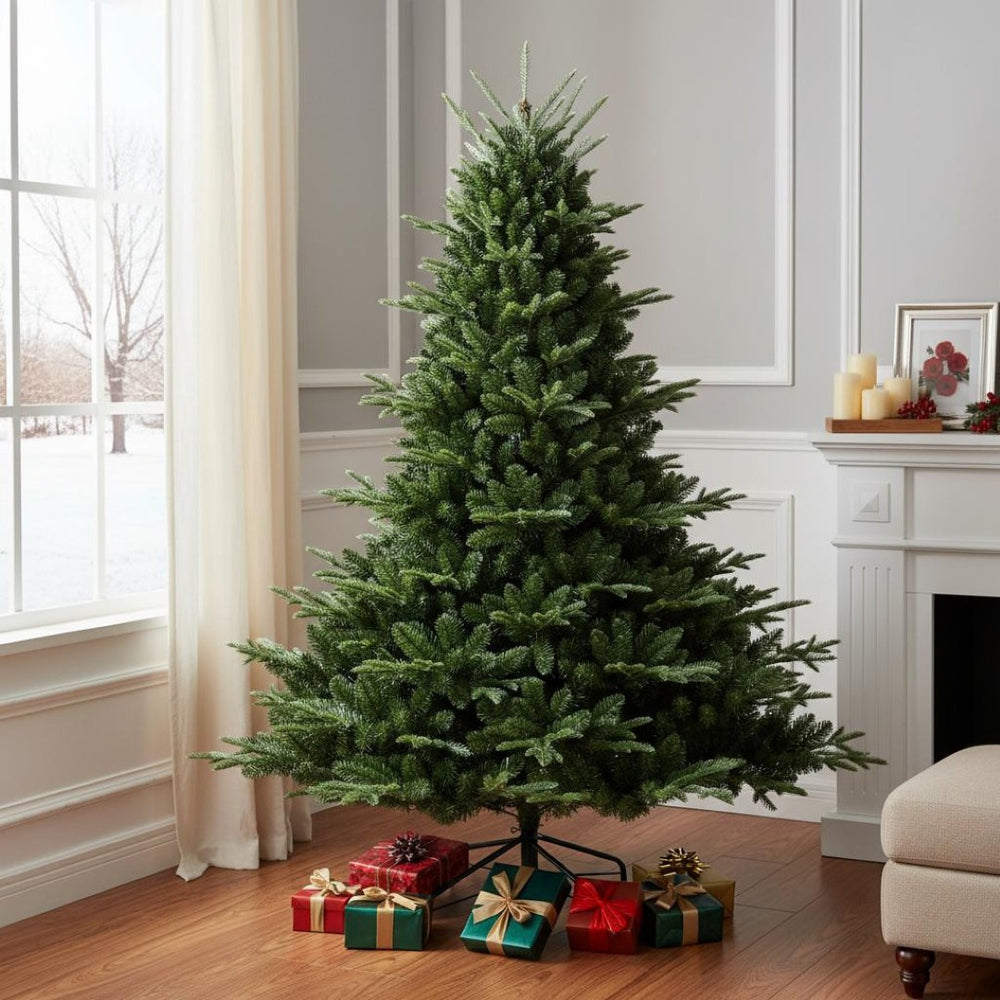 HomeRoots 8' Full Pine Christmas Tree - Lush, Durable & Easy-Setup Artificial Tree for Timeless Holiday Cheer 713029