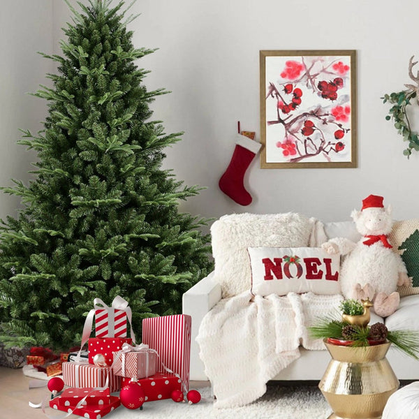 HomeRoots 9' Full Pine Christmas Tree - Lifelike, Easy Setup, Durable, Perfect for Holiday Décor & Gatherings! 713030