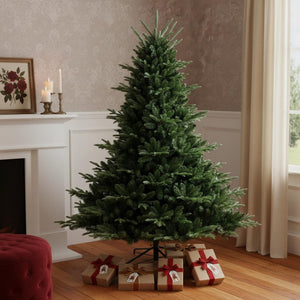 HomeRoots 9' Full Pine Christmas Tree - Lifelike, Easy Setup, Durable, Perfect for Holiday Décor & Gatherings! 713030