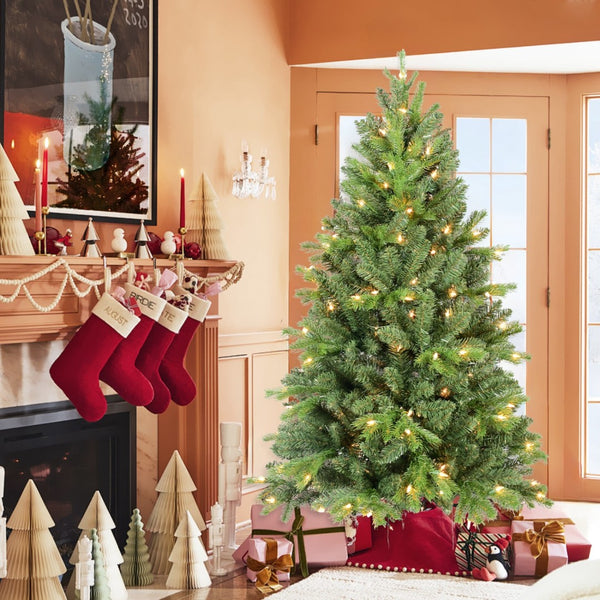 HomeRoots 6' Full Pine Christmas Tree - Lush Green Design, Easy Setup, Durable & Customizable for Holiday Cheer! 713032
