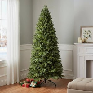 HomeRoots 7' Full Pine Christmas Tree - Lifelike, Easy Setup Holiday Decor with Hinged Branches for Any Space 713033