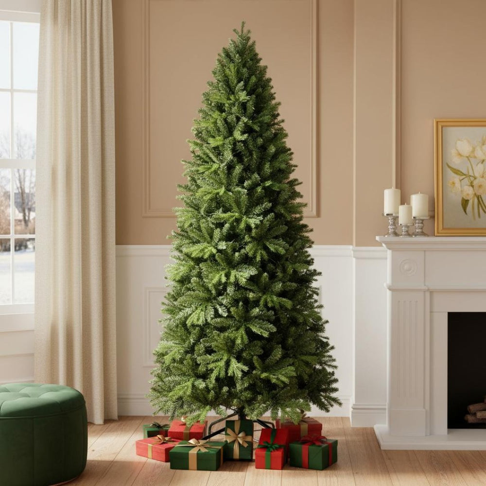 HomeRoots 7.5' Lifelike Full Pine Christmas Tree – Easy Setup, Durable Design, Ideal for Festive Holiday Décor! 713034