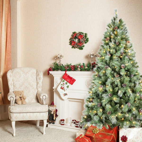 HomeRoots 6' Full Pine Christmas Tree - Lush, Realistic Artificial Holiday Centerpiece with Easy Setup & Style 713043