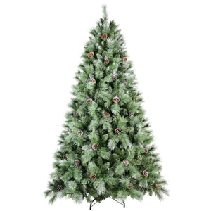 HomeRoots 8' Full Pine Christmas Tree - Lush Artificial Holiday Centerpiece with 1588 Branch Tips & Easy Setup 713046