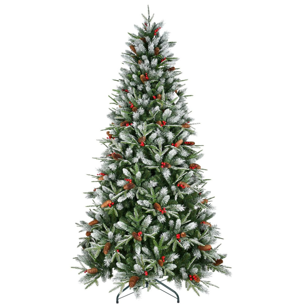 HomeRoots 9' White Full Pine Christmas Tree - Elegant Modern Decor, Easy Setup, Durable & Versatile for Any Space 713054