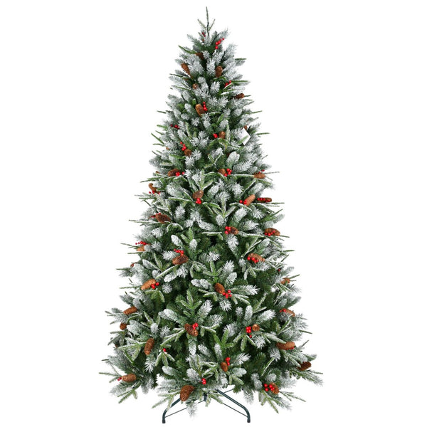 HomeRoots 9' White Full Pine Christmas Tree - Elegant Modern Decor, Easy Setup, Durable & Versatile for Any Space 713054