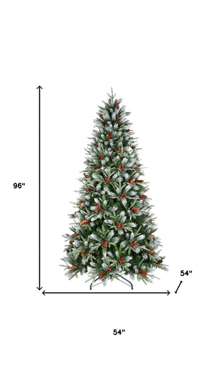 HomeRoots 9' White Full Pine Christmas Tree - Elegant Modern Decor, Easy Setup, Durable & Versatile for Any Space 713054