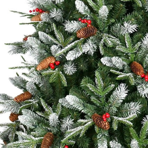 HomeRoots 9' White Full Pine Christmas Tree - Elegant Modern Decor, Easy Setup, Durable & Versatile for Any Space 713054