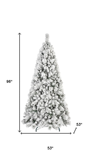 HomeRoots 9' White Full Pine Christmas Tree - Elegant Artificial Centerpiece for Modern Holiday Decor & Charm 713061