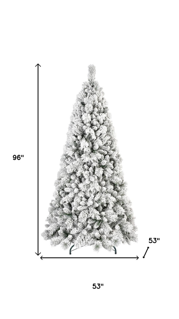 HomeRoots 9' White Full Pine Christmas Tree - Elegant Artificial Centerpiece for Modern Holiday Decor & Charm 713061