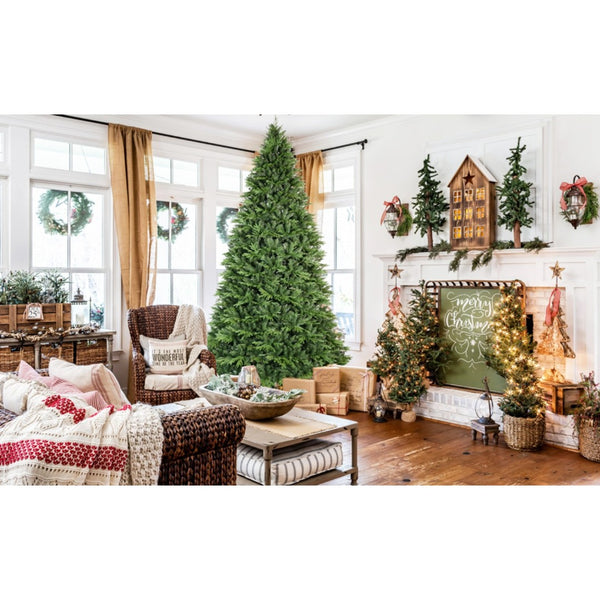 HomeRoots 6.5' Full Pine Christmas Tree - Lush, Realistic Artificial Design for Effortless Holiday Charm & Decor 713064