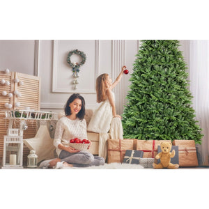 HomeRoots 6.5' Full Pine Christmas Tree - Lush, Realistic Artificial Design for Effortless Holiday Charm & Decor 713064
