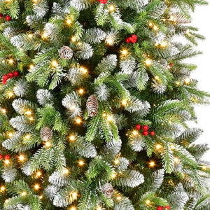 HomeRoots 4' Pre Lit Full Pine Christmas Tree – Lifelike Decor with Warm Lights for a Festive Holiday Touch 48 713071