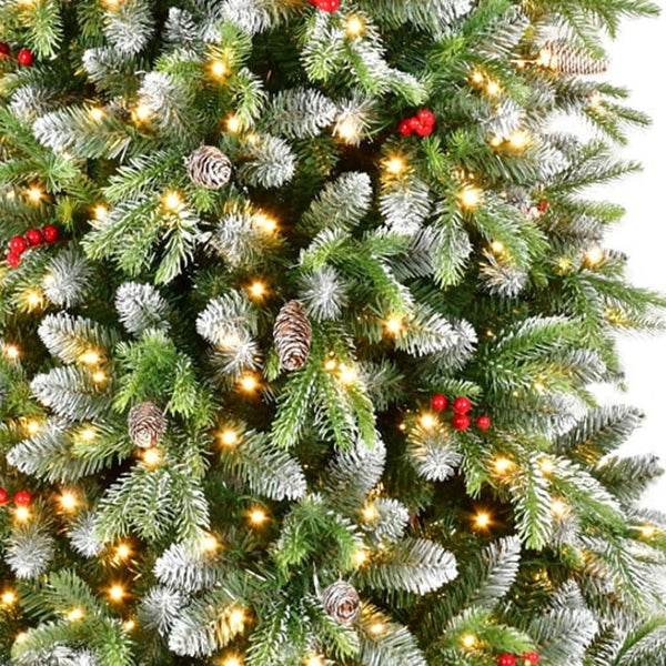 HomeRoots 4' Pre Lit Full Pine Christmas Tree – Lifelike Decor with Warm Lights for a Festive Holiday Touch 48 713071