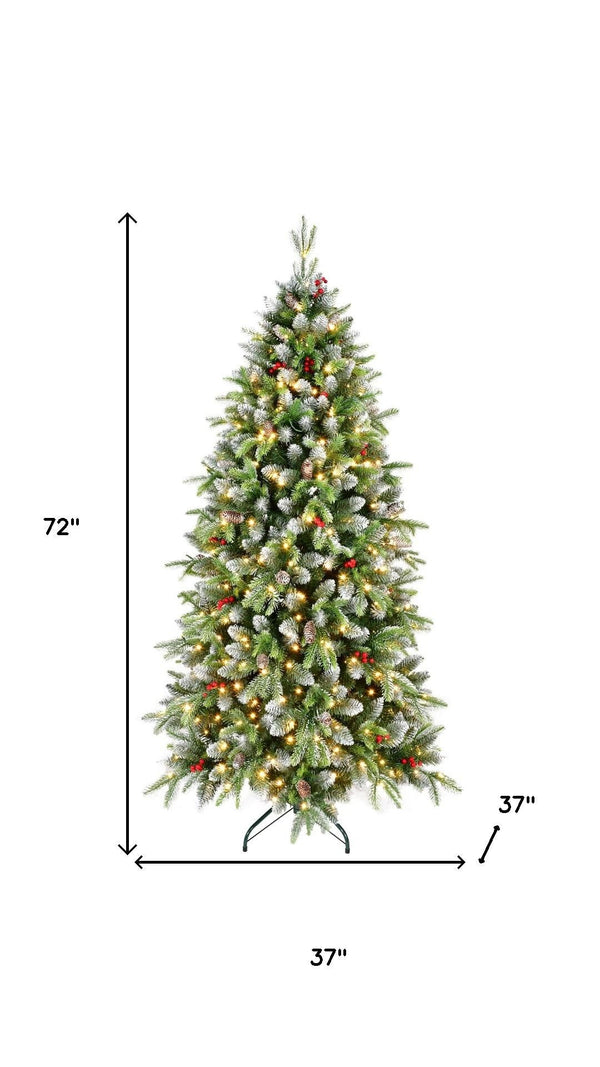 HomeRoots 4' Pre Lit Full Pine Christmas Tree – Lifelike Decor with Warm Lights for a Festive Holiday Touch 48 713071
