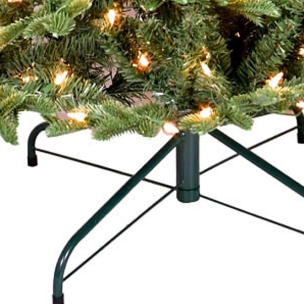 HomeRoots 7.5' Pre-Lit Full Pine Christmas Tree – Lifelike Design, Effortless Setup, and Warm Holiday Glow! 713075