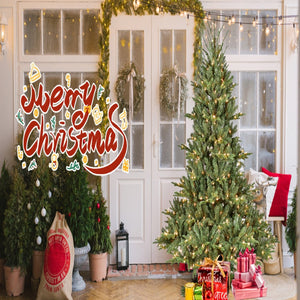 HomeRoots 9' Pre Lit Full Pine Christmas Tree - Effortless Elegance with 900 LED Lights for a Stunning Holiday Display 713077