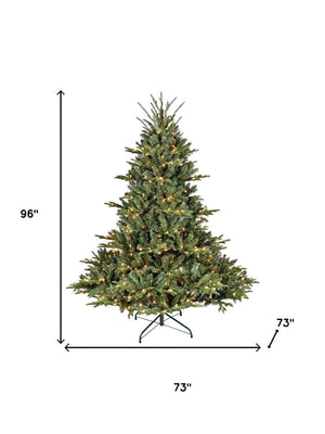 HomeRoots 9' Pre Lit Full Pine Christmas Tree - Effortless Elegance with 900 LED Lights for a Stunning Holiday Display 713077