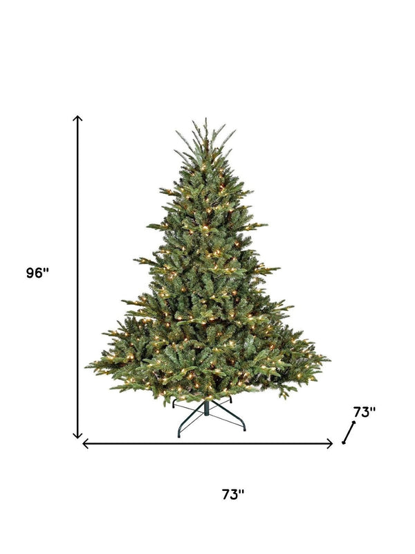 HomeRoots 9' Pre Lit Full Pine Christmas Tree - Effortless Elegance with 900 LED Lights for a Stunning Holiday Display 713077