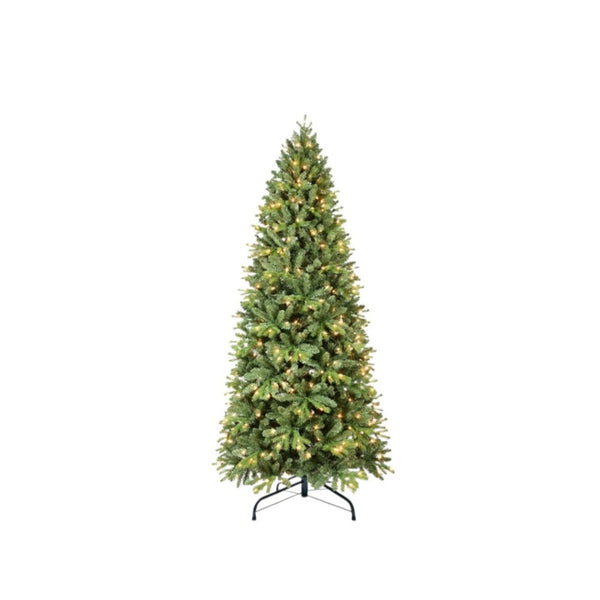 HomeRoots 5' Pre Lit Full Pine Christmas Tree – Lush, Realistic Design with Warm LED Lights for Cozy Holiday Charm 713079