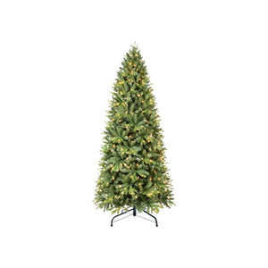 HomeRoots 6' Pre-Lit Full Pine Christmas Tree – Realistic Foliage, Easy Setup & Warm LED Lights for Festive Cheer 713084