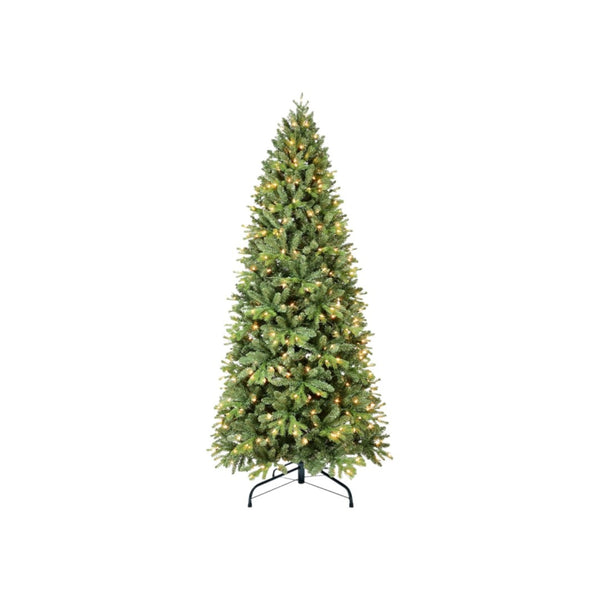 HomeRoots 6' Pre-Lit Full Pine Christmas Tree – Realistic Foliage, Easy Setup & Warm LED Lights for Festive Cheer 713084