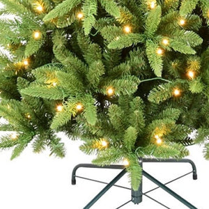 HomeRoots 7' Pre Lit Full Pine Christmas Tree - Lifelike, Easy Setup with 400 LED Lights for Holiday Cheer! 713085