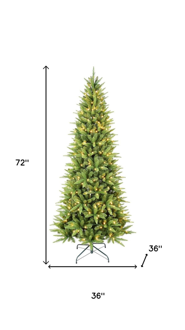 HomeRoots 7' Pre Lit Full Pine Christmas Tree - Lifelike, Easy Setup with 400 LED Lights for Holiday Cheer! 713085