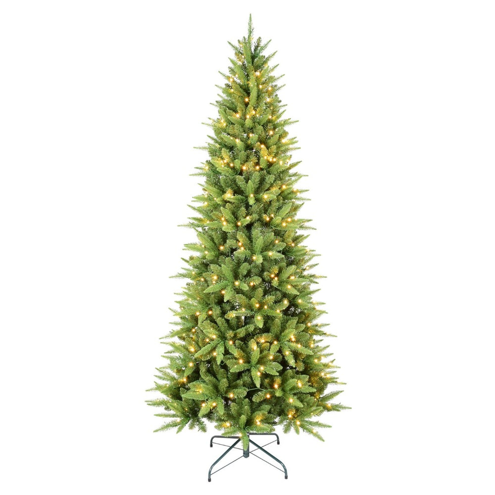 HomeRoots 9' Pre Lit Full Pine Christmas Tree - Lush Green, 650 LED Bulbs, Easy Setup, Hassle-Free Holiday Decor! 713087