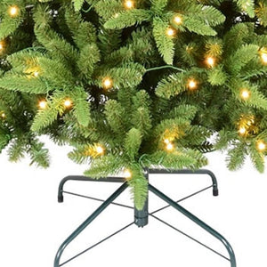 HomeRoots 5' Pre-Lit Full Pine Christmas Tree - Realistic Look, Easy Setup, LED Lights for Festive Cheer! 713088