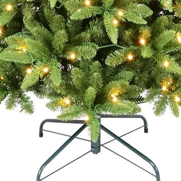 HomeRoots 5' Pre-Lit Full Pine Christmas Tree - Realistic Look, Easy Setup, LED Lights for Festive Cheer! 713088