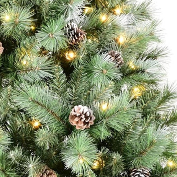 HomeRoots 9' Pre-Lit Full Pine Christmas Tree with 700 LED Lights – Lush Green, Easy Setup, Ideal Holiday Centerpiece 713093