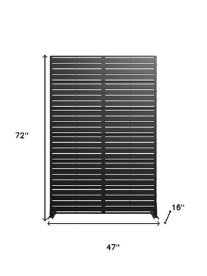 HomeRoots 72" Black Metal Six-Panel Screen Divider - Stylish, Flexible Privacy Solution for Any Space! 713102