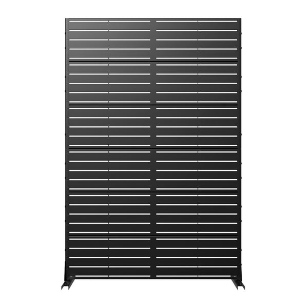 HomeRoots 72" Black Metal Six-Panel Screen Divider - Stylish, Flexible Privacy Solution for Any Space! 713102
