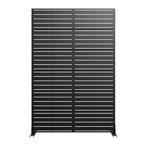 HomeRoots 72" Black Metal Six-Panel Screen Divider - Stylish, Flexible Privacy Solution for Any Space! 713102