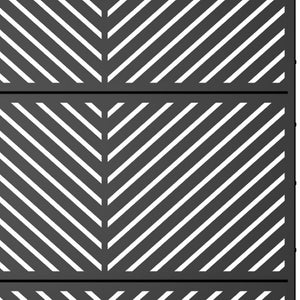 HomeRoots 72" Black Metal Six Panel Room Divider - Modern Privacy Screen for Indoor & Outdoor Use, Versatile Design 713106