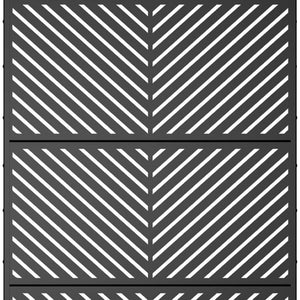 HomeRoots 72" Black Metal Six Panel Room Divider - Modern Privacy Screen for Indoor & Outdoor Use, Versatile Design 713106