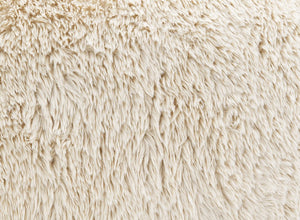 English Elm Sand Sand Finish Contemporary Faux-Fur Swivel Chair with Plush Rounded Design and Cozy Ball Pillow Included B2741P396705