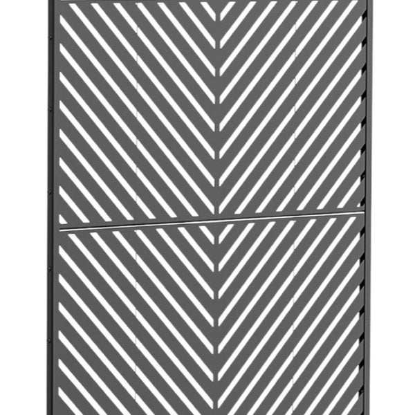 HomeRoots 72" Elegant White Metal Six-Panel Screen Room Divider for Privacy, Style, and Versatile Use 713107