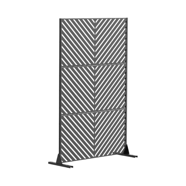 HomeRoots 72" Elegant White Metal Six-Panel Screen Room Divider for Privacy, Style, and Versatile Use 713107