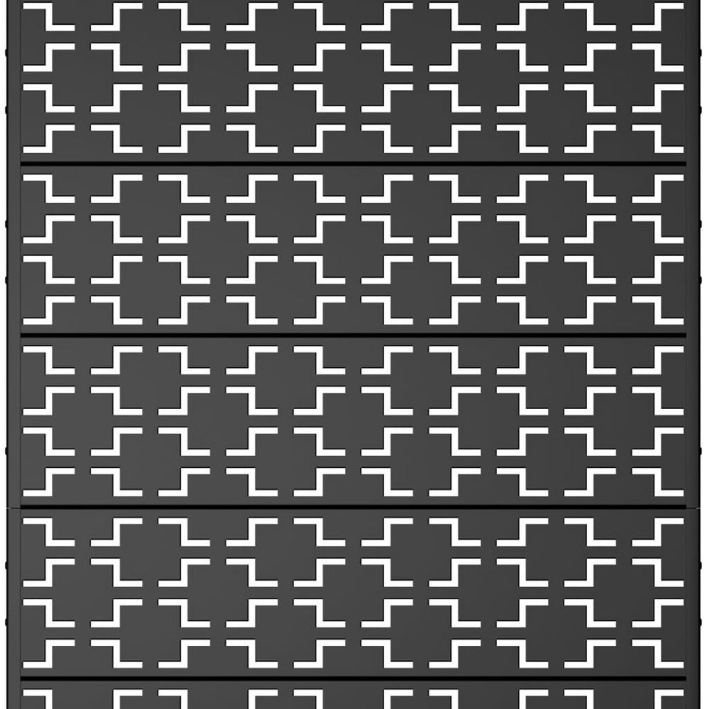 HomeRoots 72" Black Metal Six Panel Room Divider – Modern Privacy Screen for Versatile Space Solutions & Decor 713109